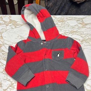 Carters 18 months long sleeve jumpsuit with hood